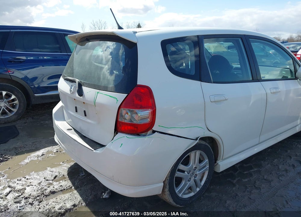 2007 HONDA FIT SPORT VIN: JHMGD38647S065430
