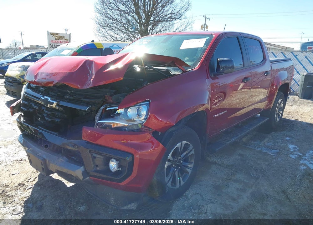 2021 CHEVROLET COLORADO 4WD SHORT BOX Z71 VIN: 1GCGTDENXM1275585