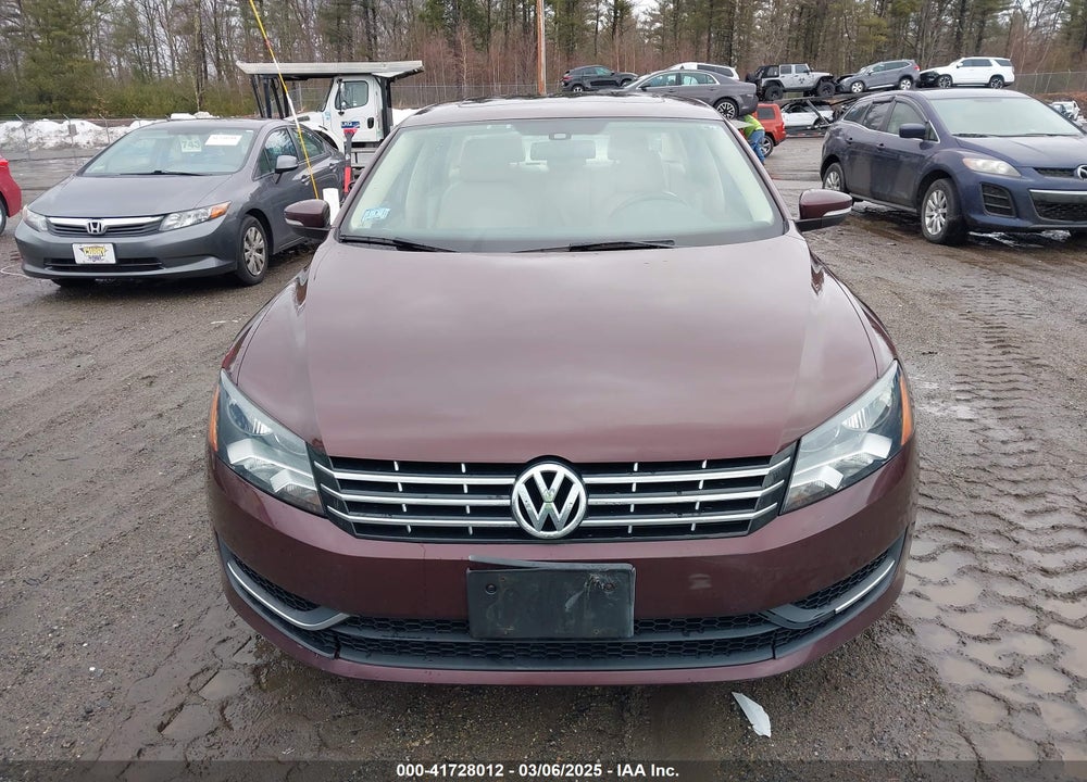 2013 VOLKSWAGEN PASSAT VIN: 1VWBP7A36DC095185