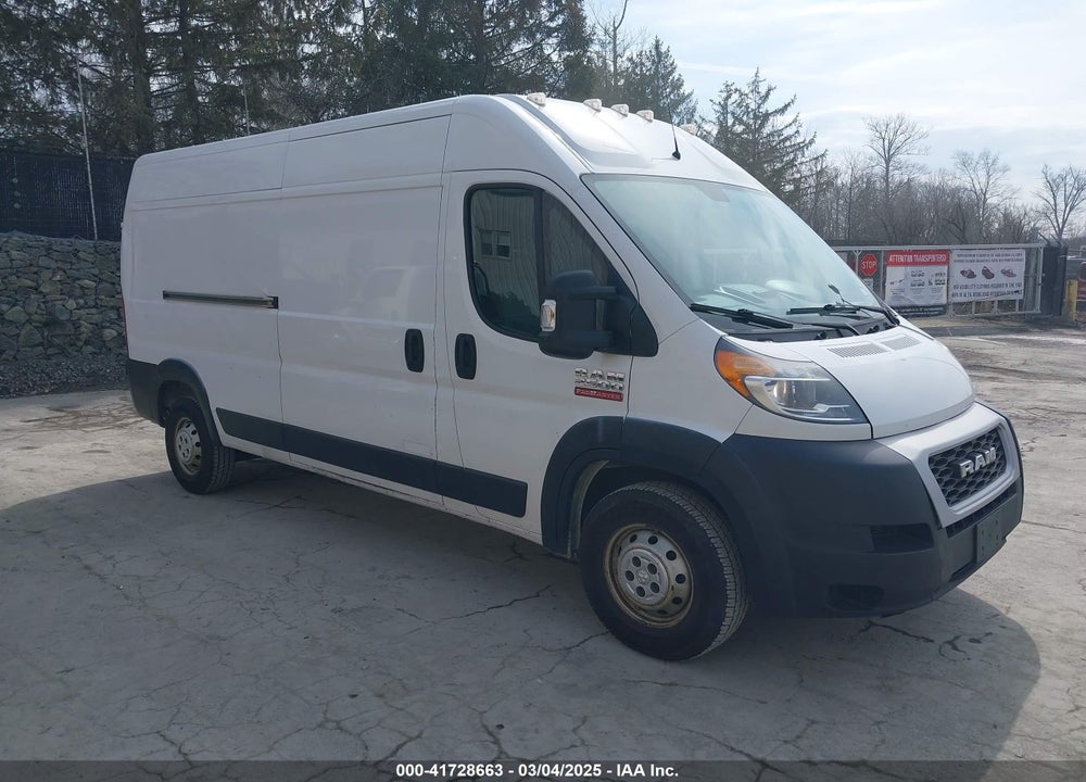 2019 RAM PROMASTER 2500 HIGH ROOF 159 WB VIN: 3C6TRVDG1KE503643