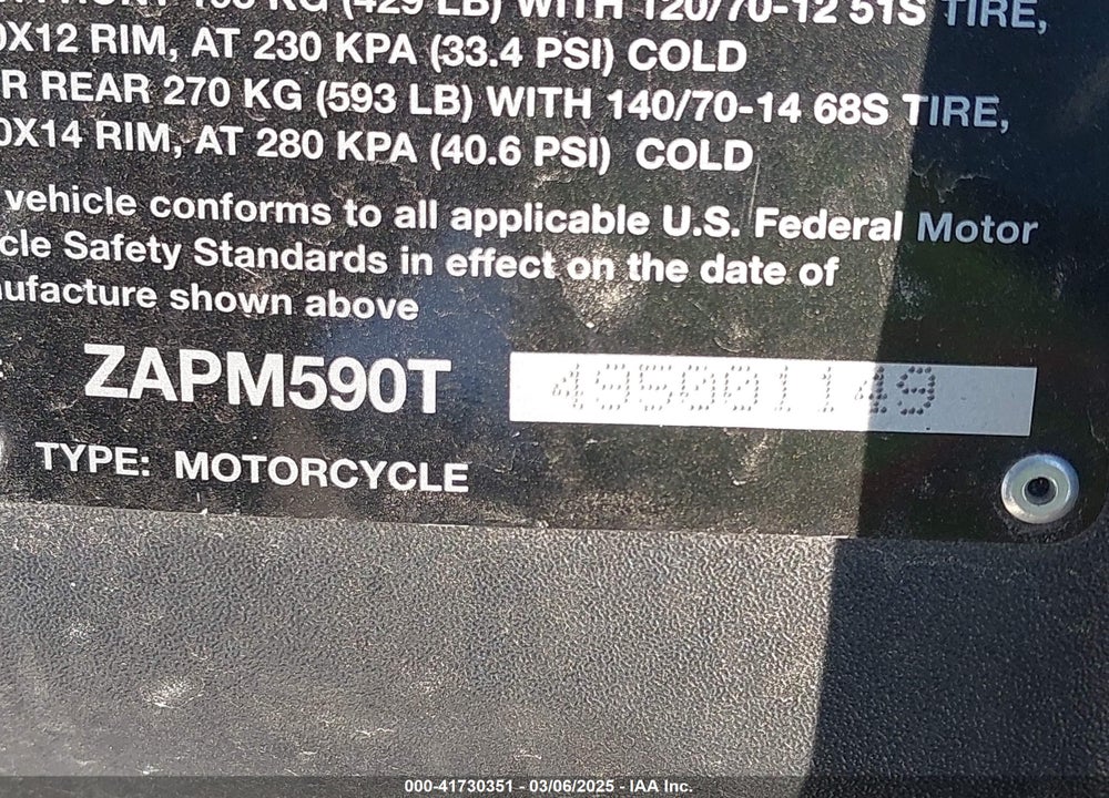 2009 PIAGGIO MP3 400 VIN: ZAPM590T495001149