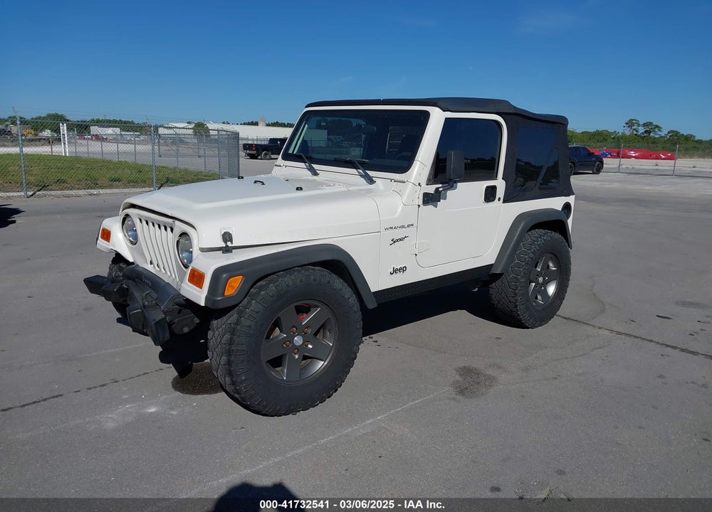 2002 JEEP WRANGLER SPORT VIN: 1J4FA49S92P772519
