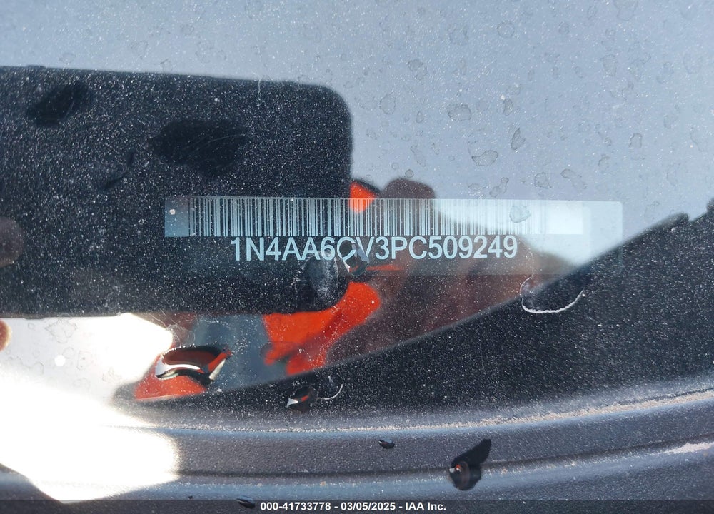 2023 NISSAN MAXIMA VIN: 1N4AA6CV3PC509249