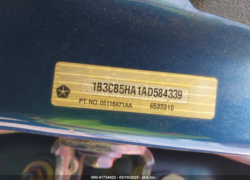 2010 DODGE CALIBER HEAT VIN: 1B3CB5HA1AD584339