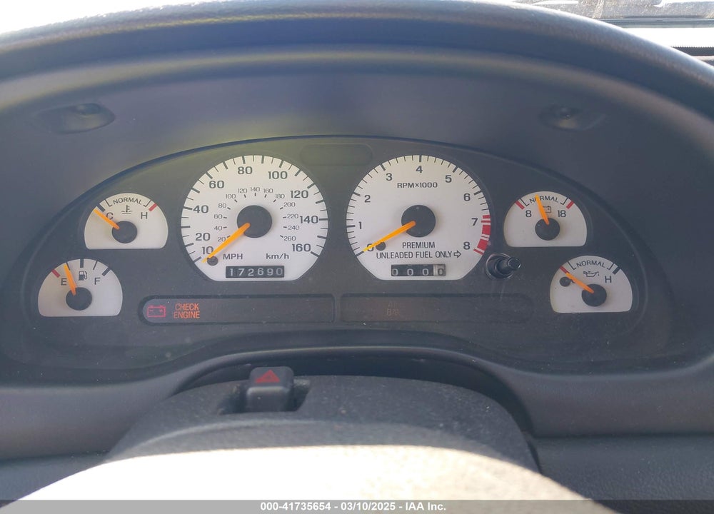 1997 FORD MUSTANG COBRA VIN: 1FALP46V2VF164153