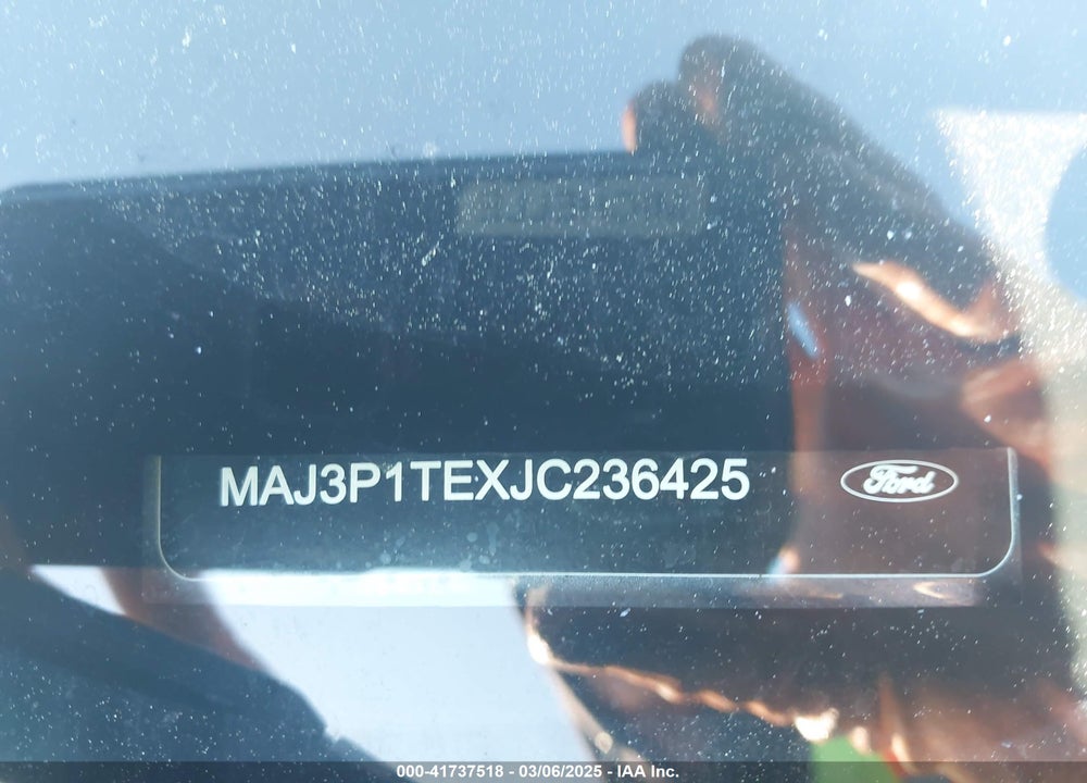2018 FORD ECOSPORT VIN: MAJ3P1TEXJC236425