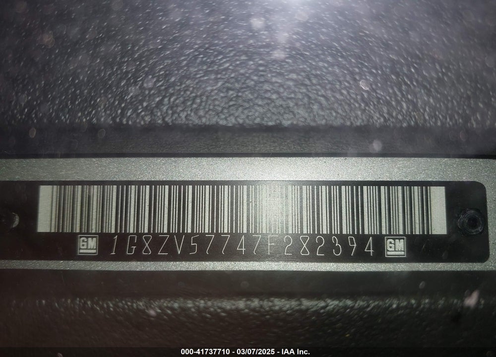 2007 SATURN AURA VIN: 1G8ZV57747F282394