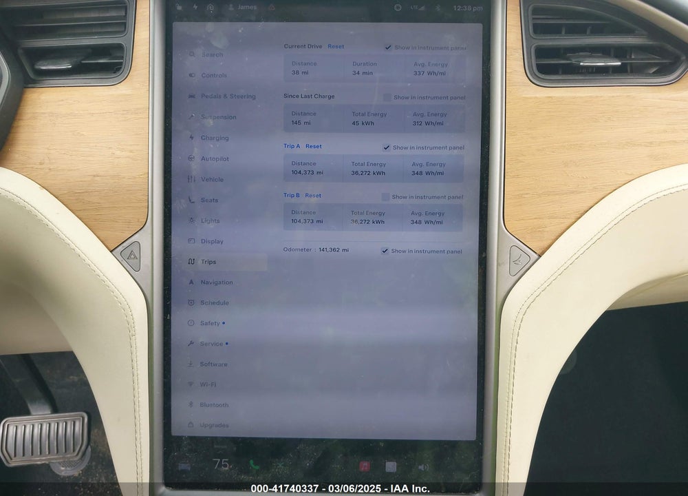 2019 TESLA MODEL X 100D/75D/LONG RANGE VIN: 5YJXCBE27KF198236