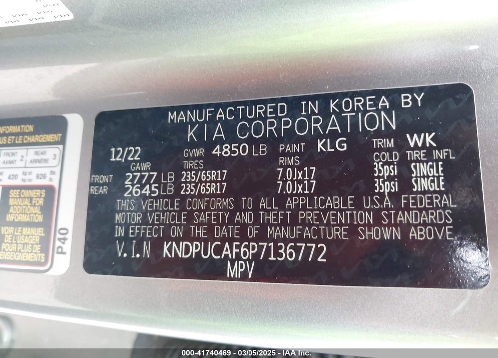 2023 KIA SPORTAGE LX VIN: KNDPUCAF6P7136772