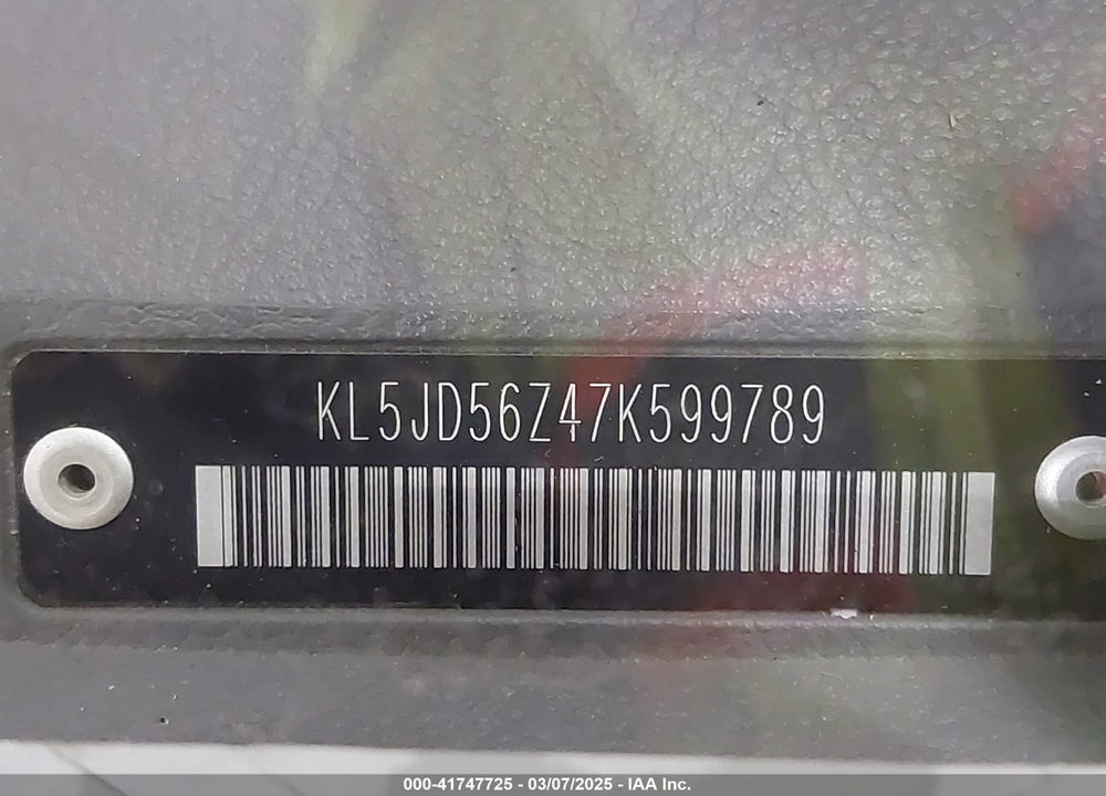 2007 SUZUKI FORENZA VIN: KL5JD56Z47K599789