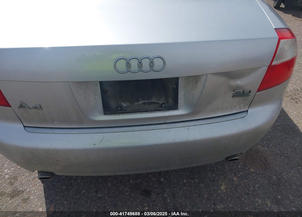 2005 AUDI A4 VIN: WAULT68E45A075242