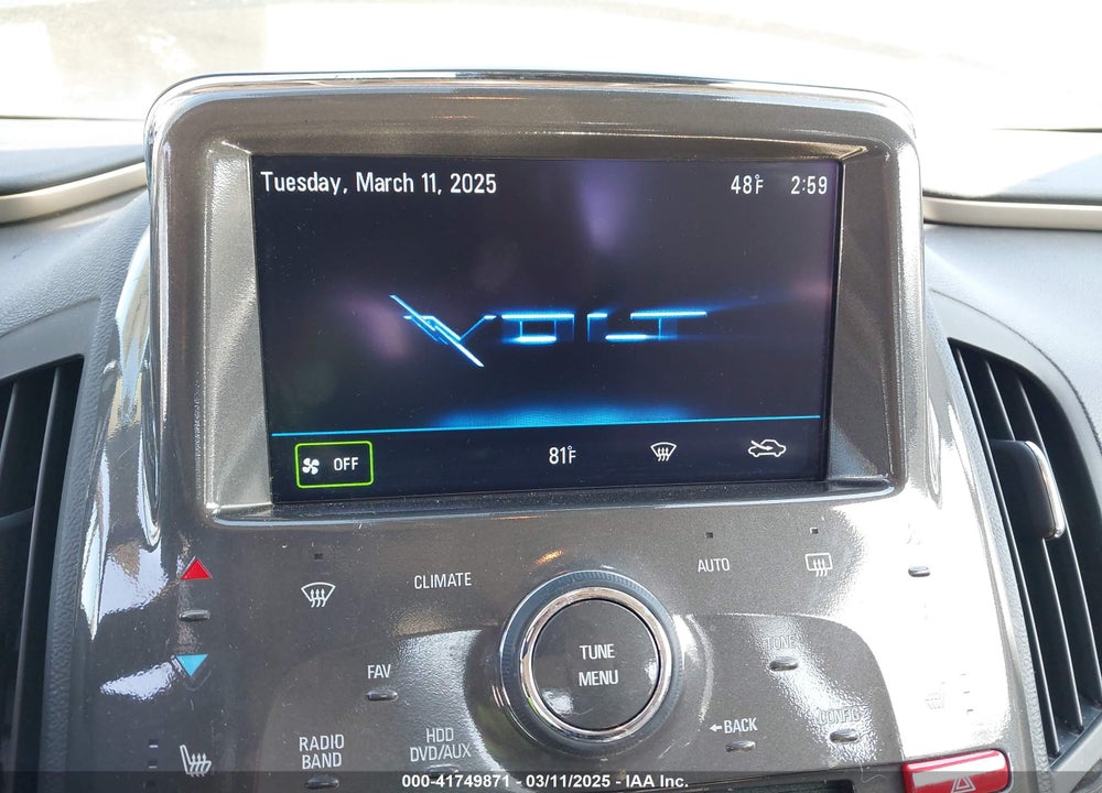 2011 CHEVROLET VOLT VIN: 1G1RD6E44BU100469