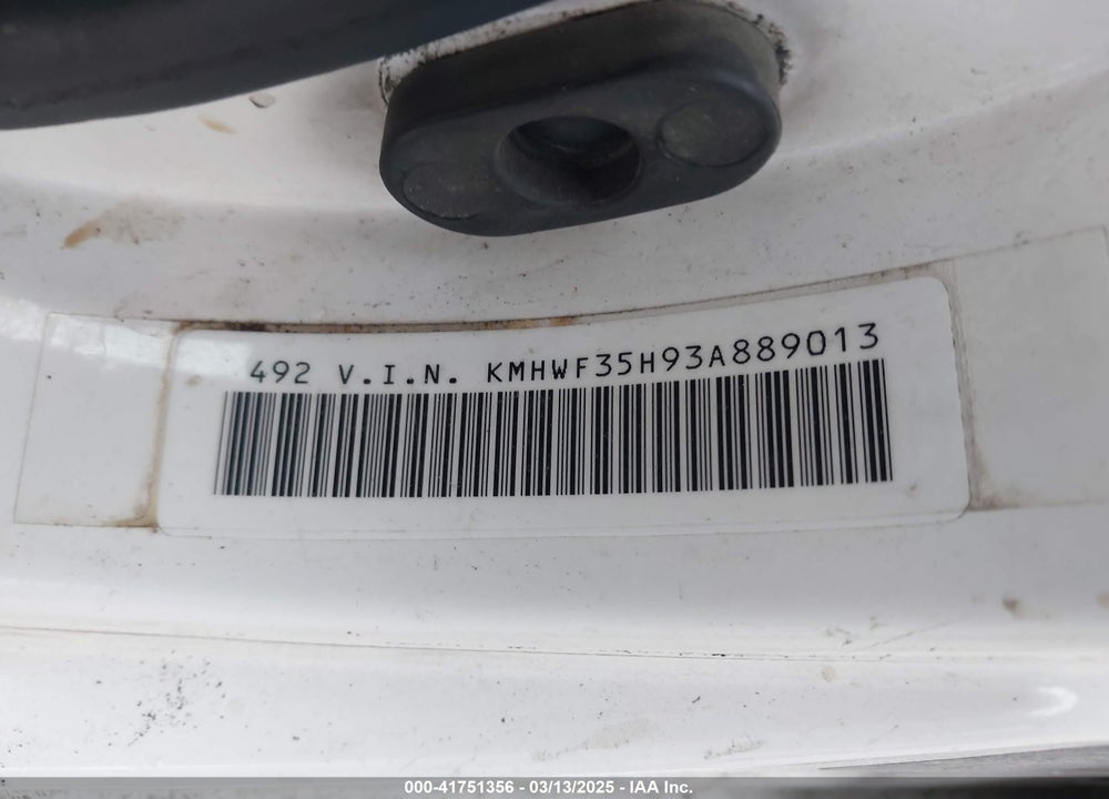 2003 HYUNDAI SONATA VIN: KMHWF35H93A889013