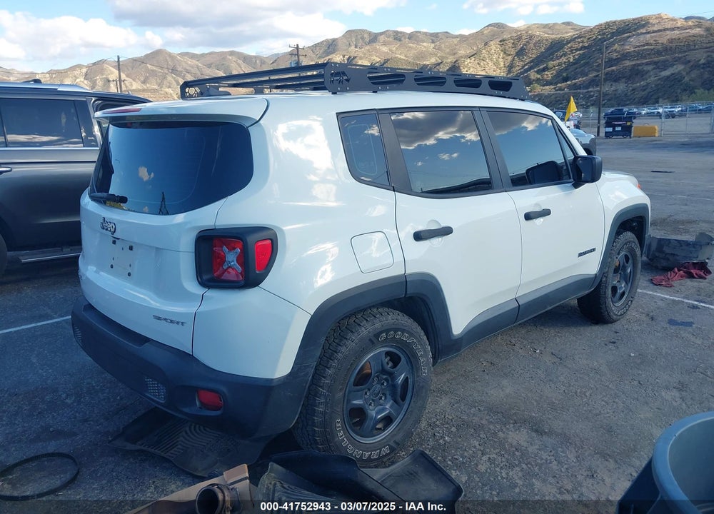 2017 JEEP RENEGADE SPORT 4X4 VIN: ZACCJBAH3HPF38935