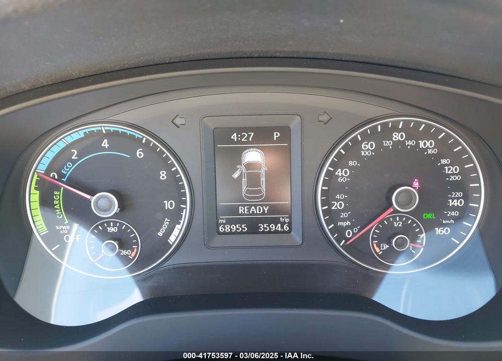 2013 VOLKSWAGEN JETTA HYBRID VIN: 3VW637AJ6DM225167