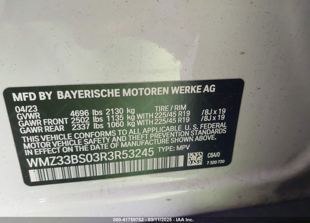 2024 MINI COOPER COUNTRYMAN VIN: WMZ33BS03R3R53245