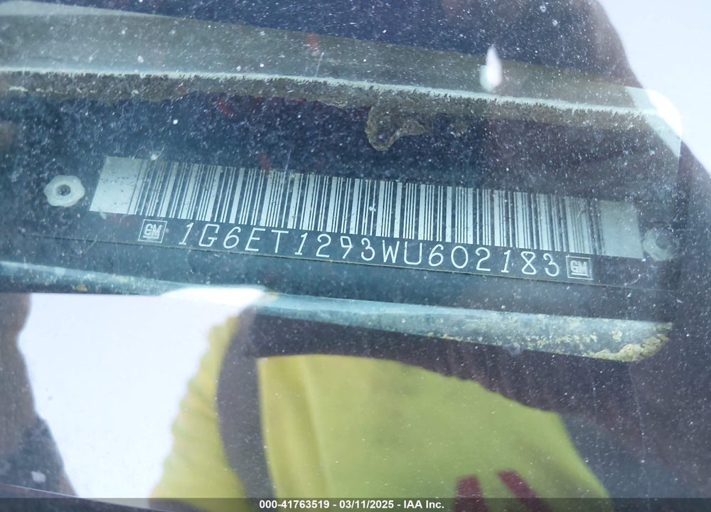 1998 CADILLAC ELDORADO VIN: 1G6ET1293WU602183
