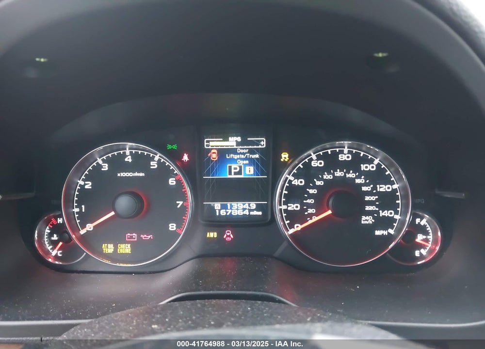 2013 SUBARU OUTBACK 2.5I LIMITED VIN: 4S4BRBLC8D3216968