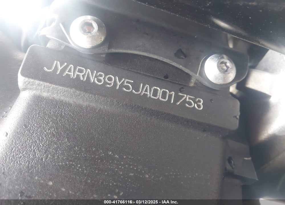 2018 YAMAHA YZFR1 C VIN: JYARN39Y5JA001753