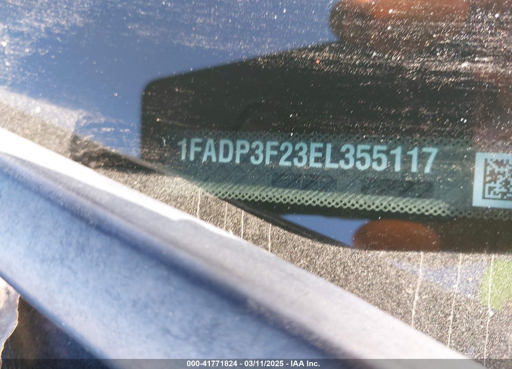 2014 FORD FOCUS SE VIN: 1FADP3F23EL355117