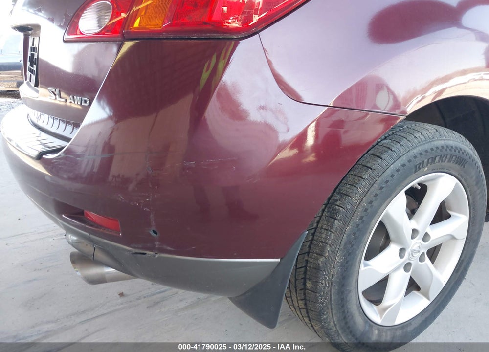 2009 NISSAN MURANO VIN: JN8AZ18W59W108749