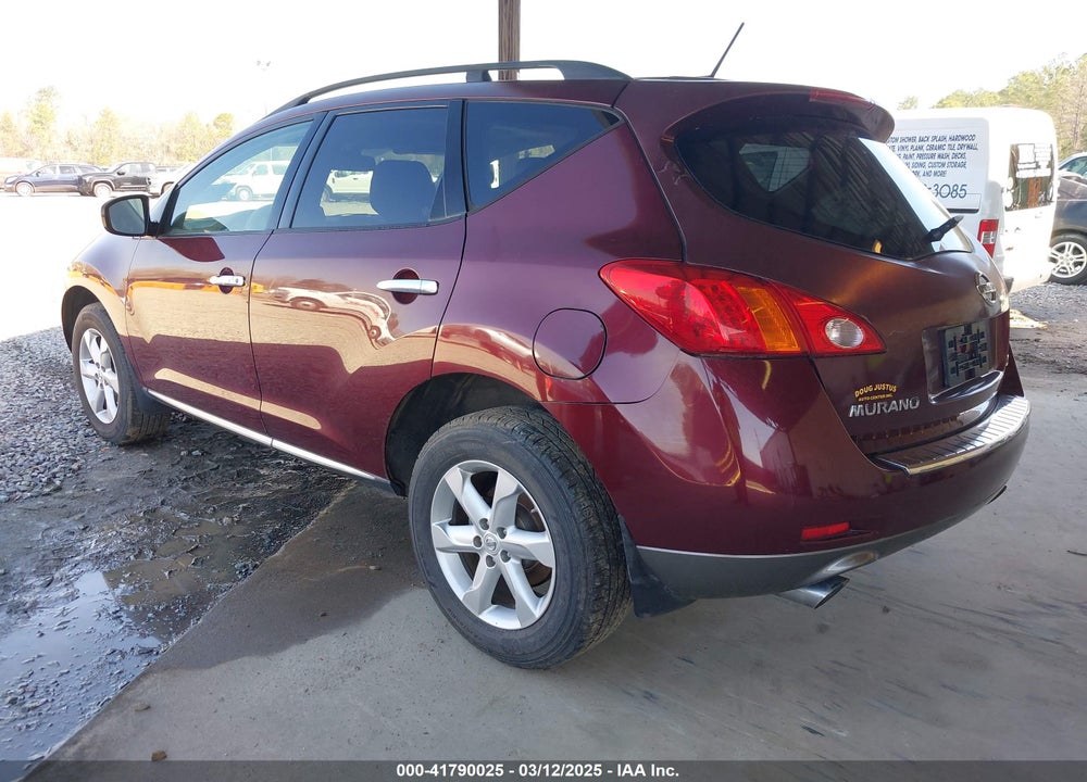 2009 NISSAN MURANO VIN: JN8AZ18W59W108749