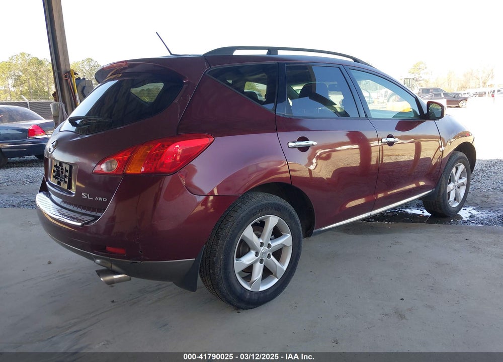 2009 NISSAN MURANO VIN: JN8AZ18W59W108749