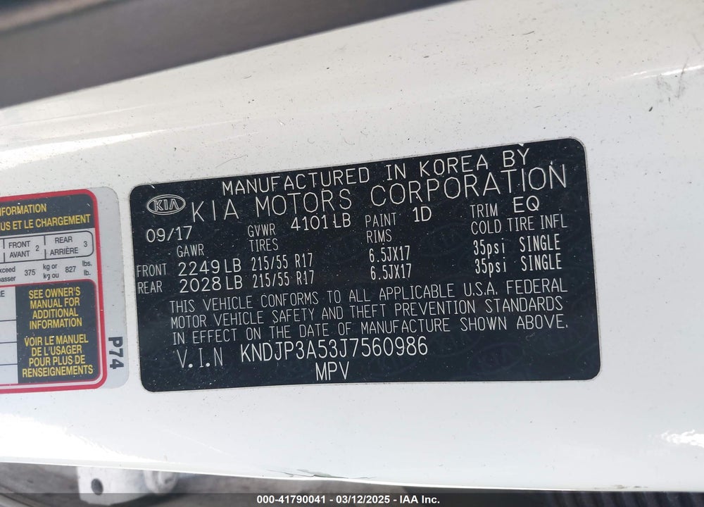 2018 KIA SOUL VIN: KNDJP3A53J7560986
