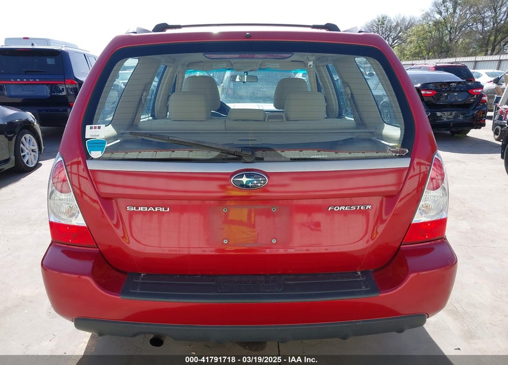 2006 SUBARU FORESTER 2.5X VIN: JF1SG636X6H719005