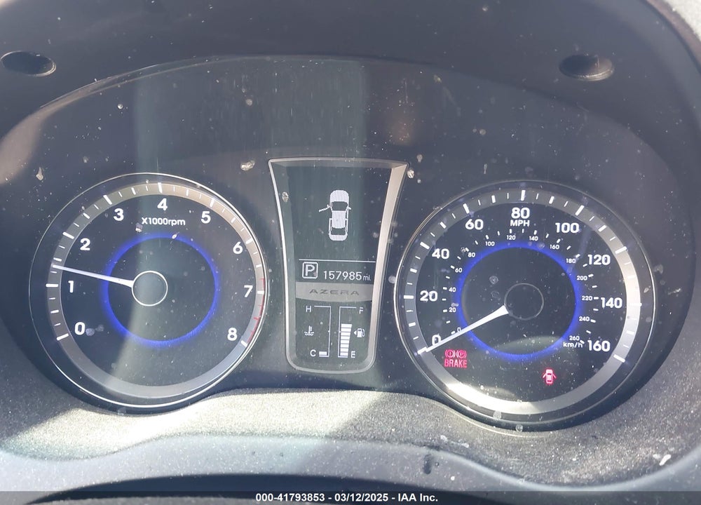 2012 HYUNDAI AZERA VIN: KMHFG4JG3CA152535