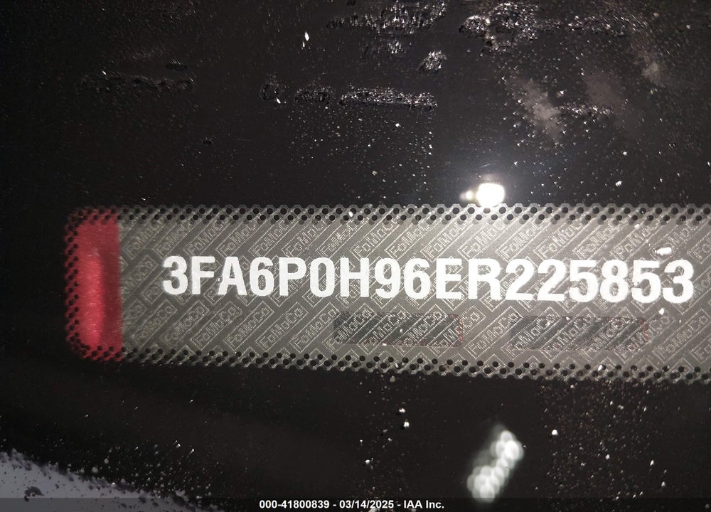 2014 FORD FUSION VIN: 3FA6P0H96ER225853