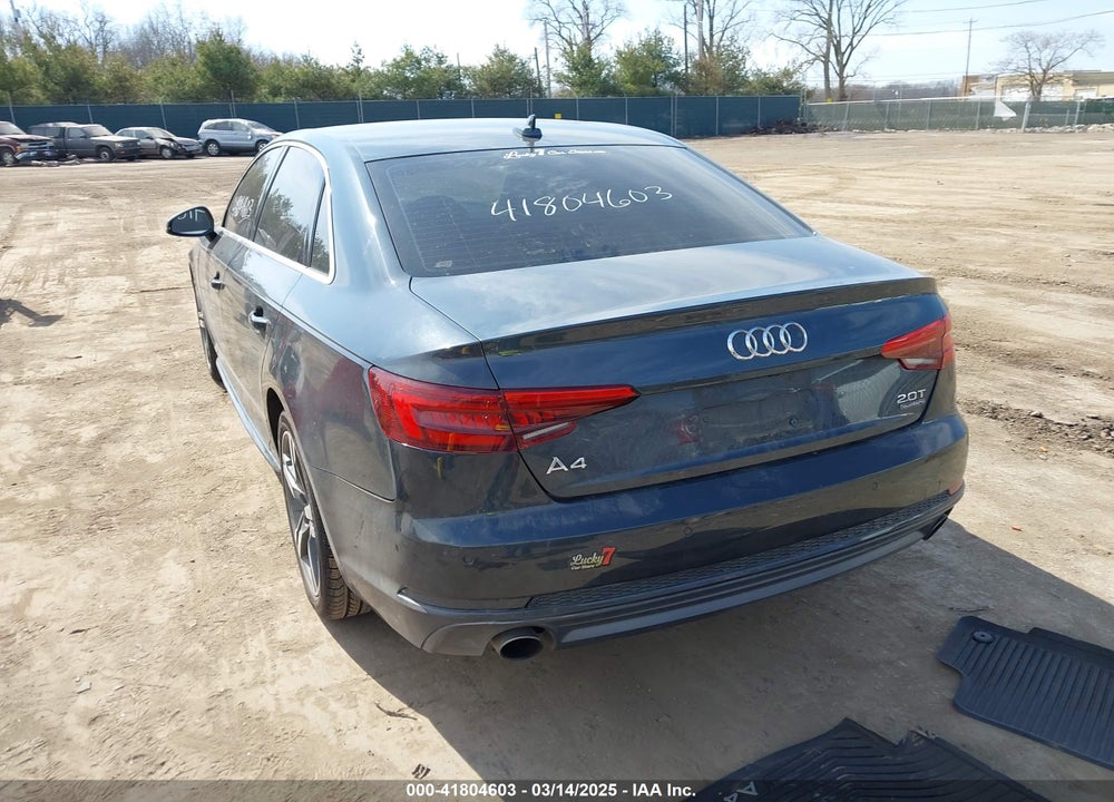 2017 AUDI A4 2.0T PREMIUM VIN: WAUENAF46HN023687
