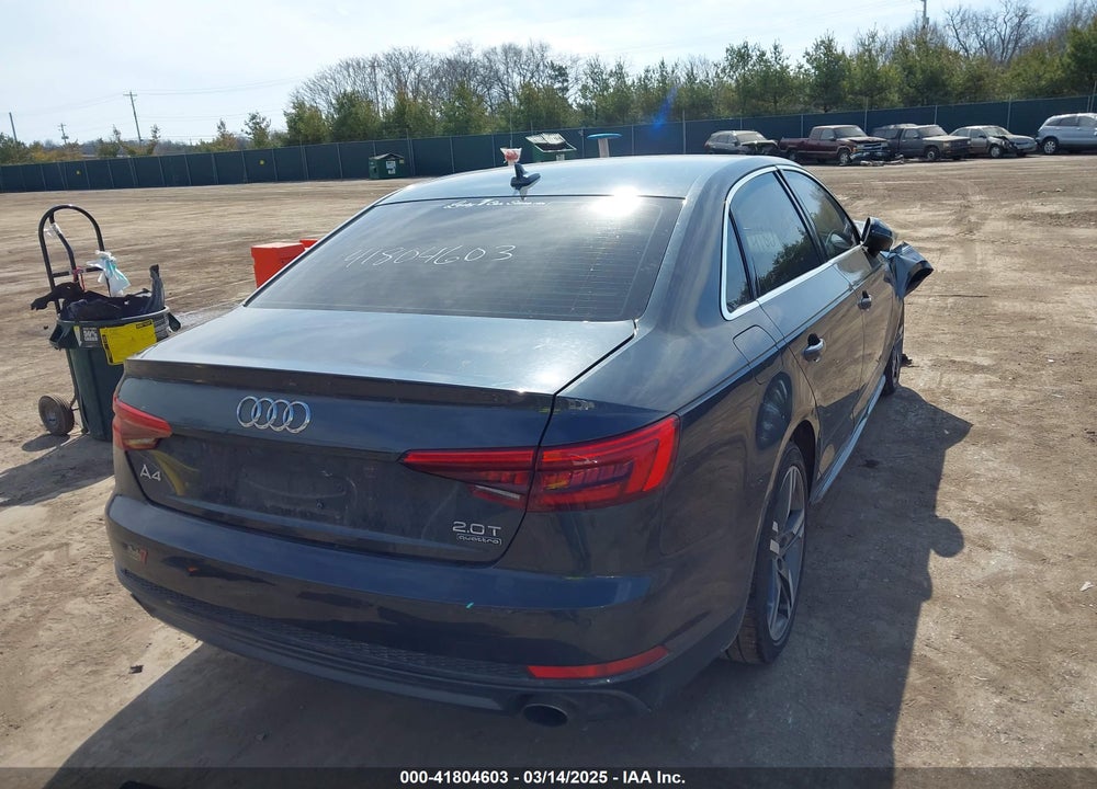 2017 AUDI A4 2.0T PREMIUM VIN: WAUENAF46HN023687