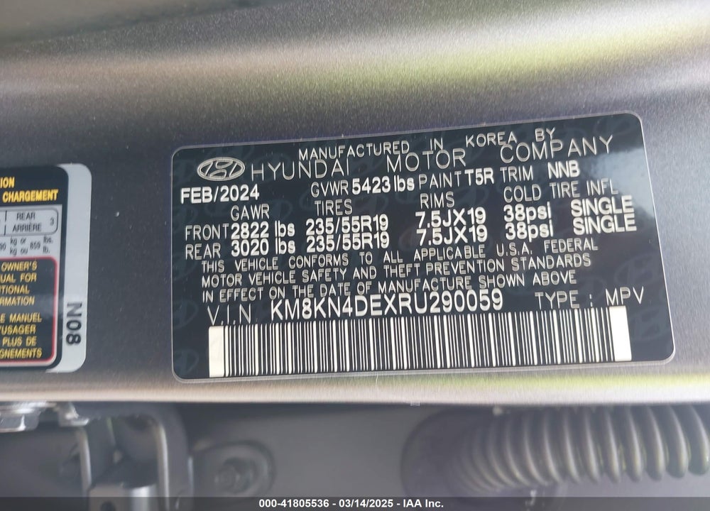 2024 HYUNDAI IONIQ 5 SEL VIN: KM8KN4DEXRU290059