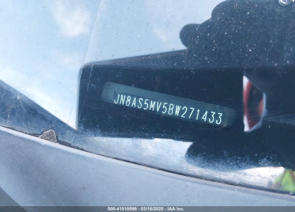 2011 NISSAN ROGUE SV VIN: JN8AS5MV5BW271433