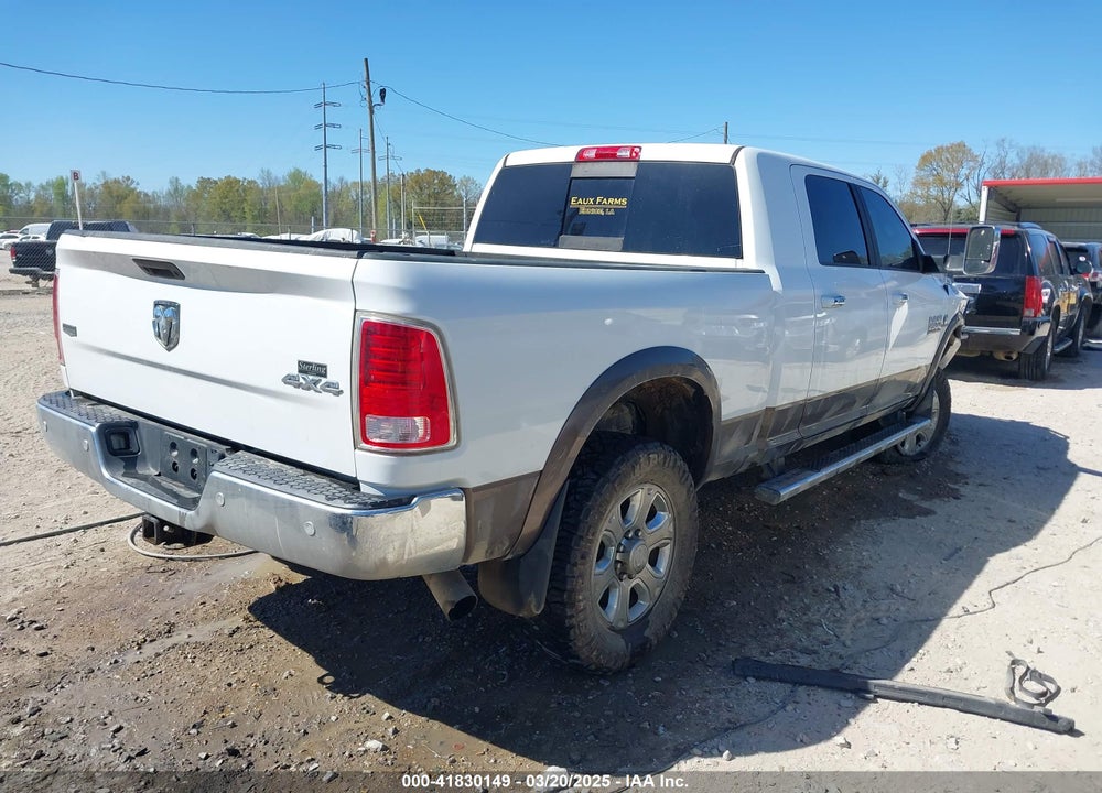 2018 RAM 2500 LAIE  4X4 6'4 BOX VIN: 3C6UR5NL5JG303402