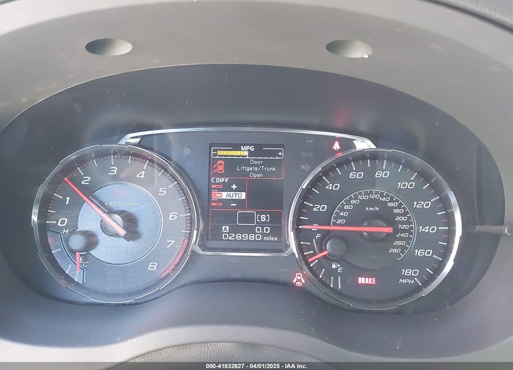 2019 SUBA WRX STI MANUAL VIN: JF1VA2R69K9821138