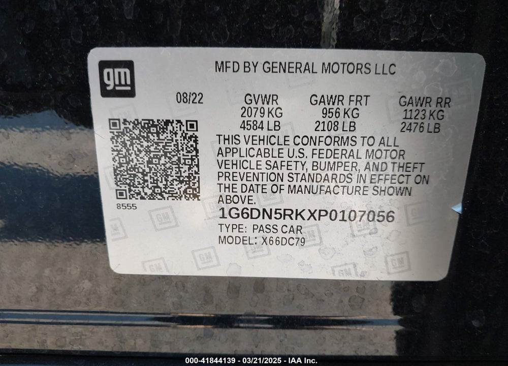 2023 CADILLAC CT5 VIN: 1G6DN5RKXP0107056