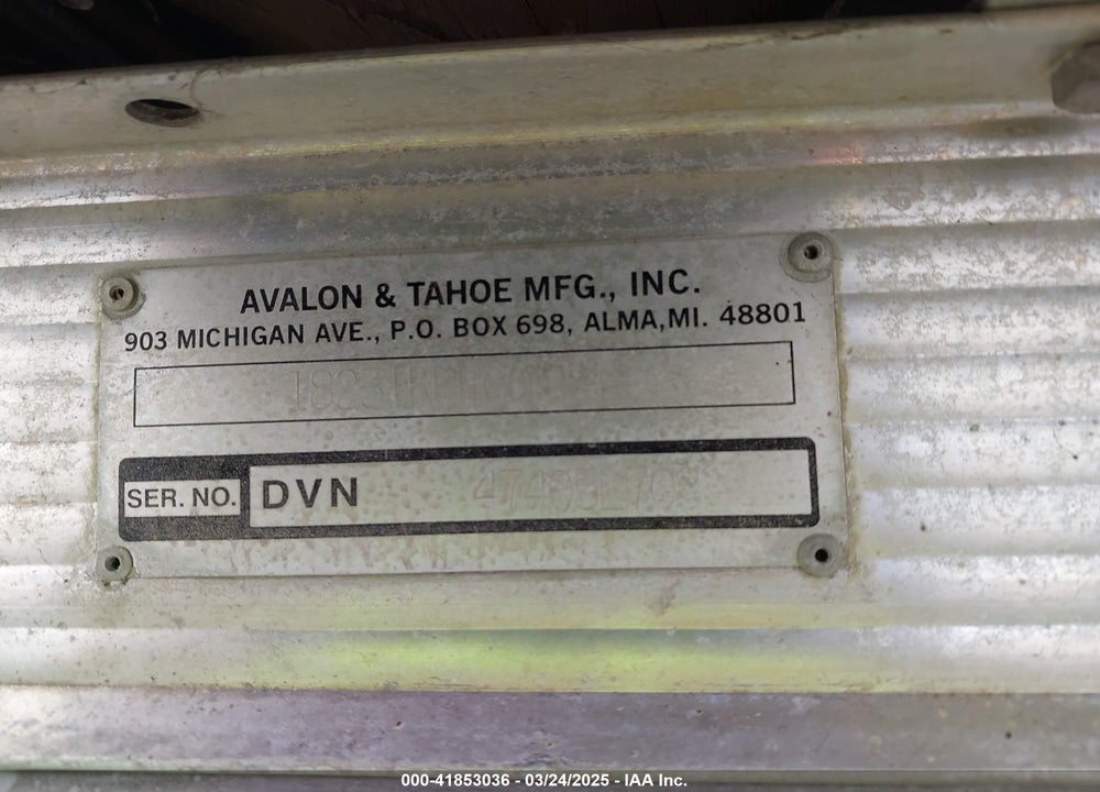 2008 AVALON SE2423 PONTOON VIN: DVN47405L708