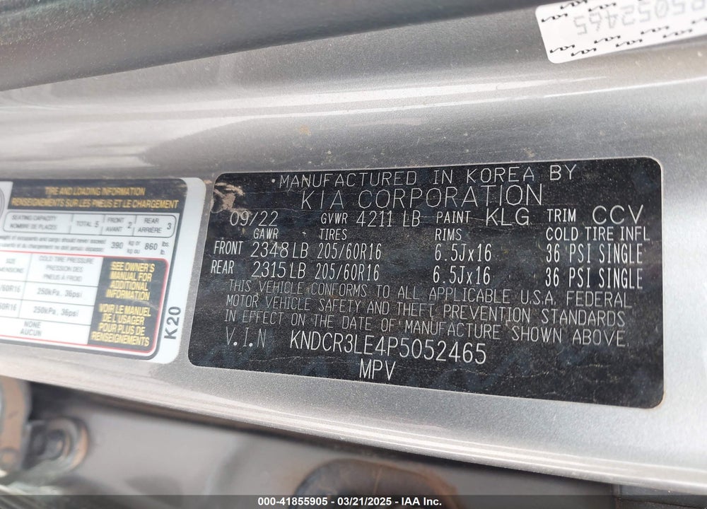 2023 KIA NIRO EX VIN: KNDCR3LE4P5052465
