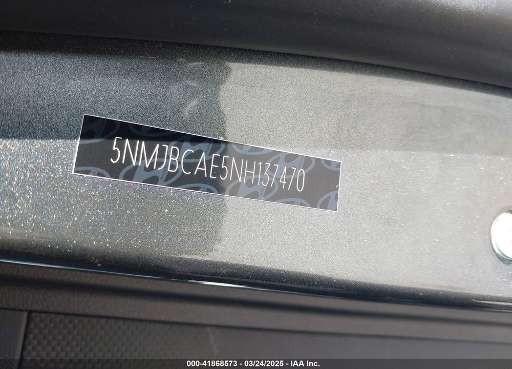 2022 HYUNDAI TUCSON VIN: 5NMJBCAE5NH137470