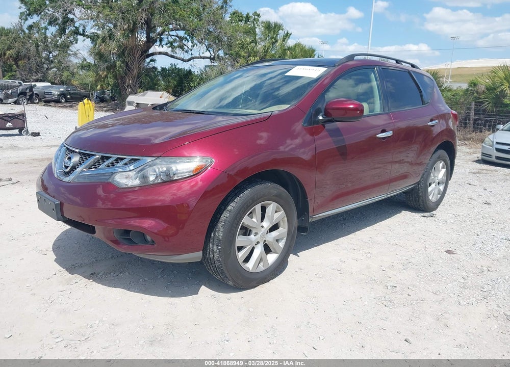 2012 NISSAN MURANO S/SL/LE VIN: JN8AZ1MW5CW210727