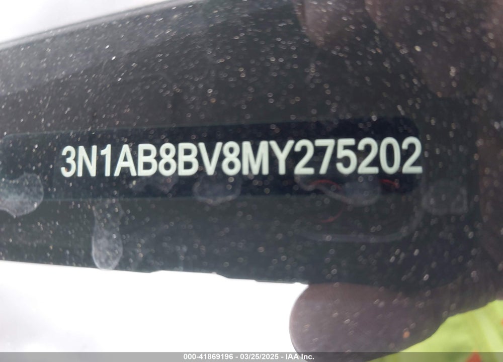 2021 NISSAN SENTRA VIN: 3N1AB8BV8MY275202