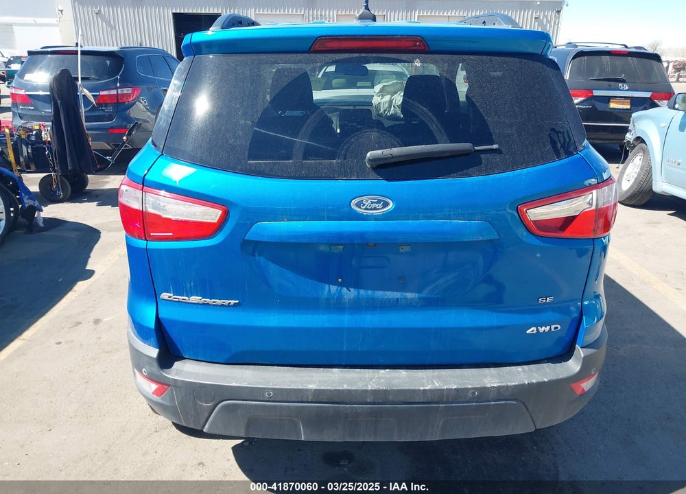 2019 FORD ECOSPORT SE VIN: MAJ6S3GL8KC302214