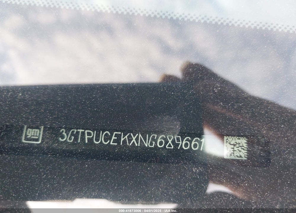 2022 GMC SIERRA VIN: 3GTPUCEKXNG689661