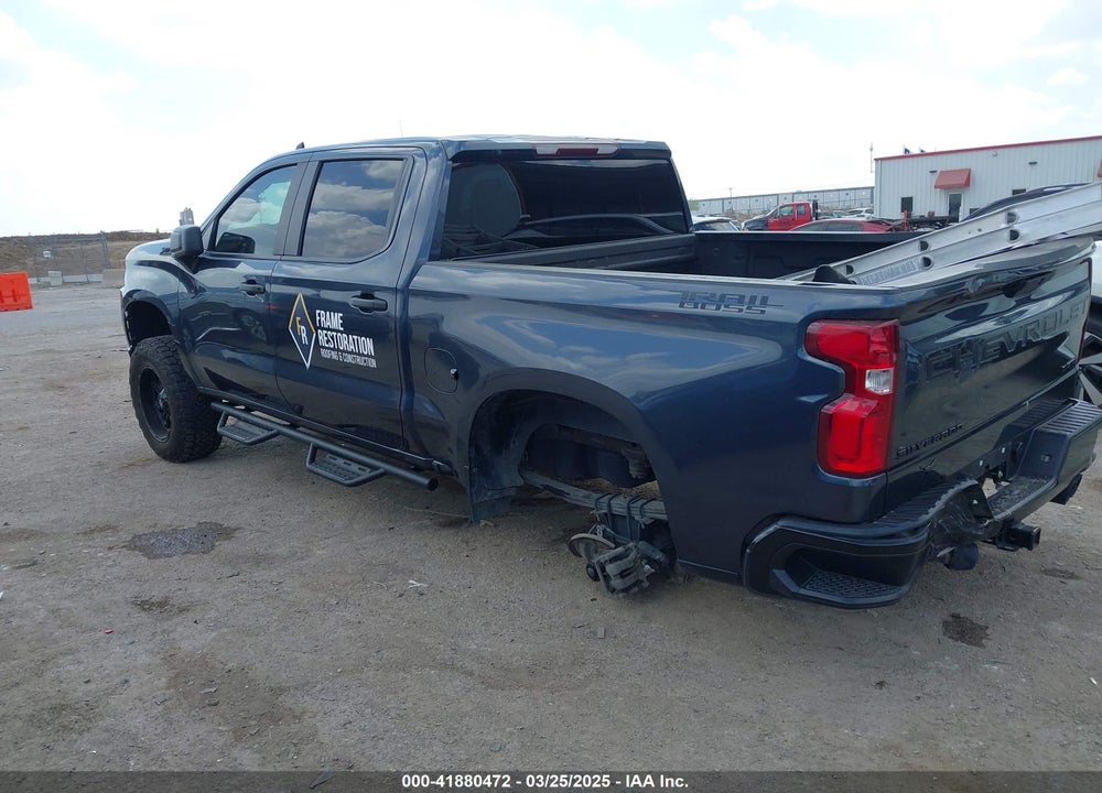 2021 CHEVROLET SILVERADO 1500 4WD SHORT BED CUSTOM TRAIL BOSS VIN: 1GCPYCEF3MZ393743