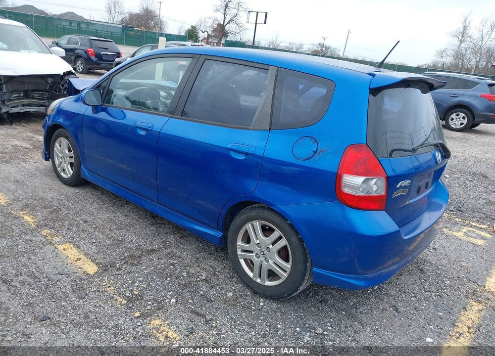 2007 HONDA FIT SPORT VIN: JHMGD38607S064002