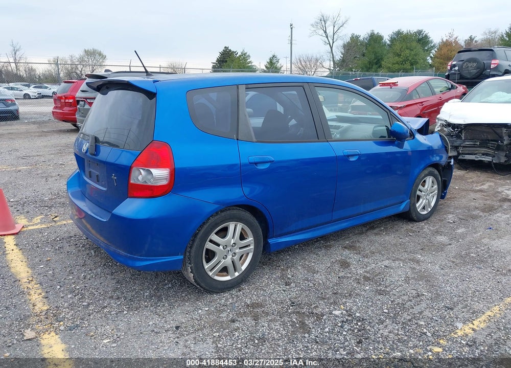 2007 HONDA FIT SPORT VIN: JHMGD38607S064002