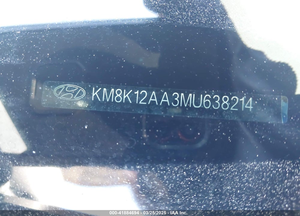 2021 HYUNDAI KONA SE VIN: KM8K12AA3MU638214