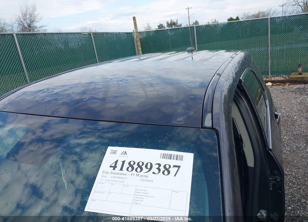 2016 CHEVROLET EQUINOX VIN: 2GNFLEEK4G6116920